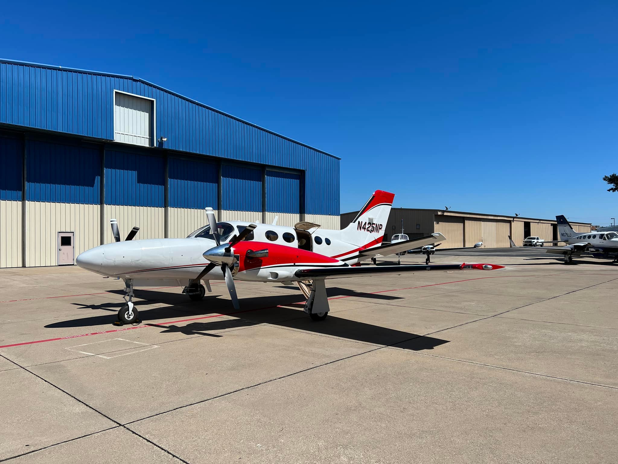 Cessna Conquest I (425) twin turboprop on the ramp, PAS Flight Training Conquest initial and recurrent training