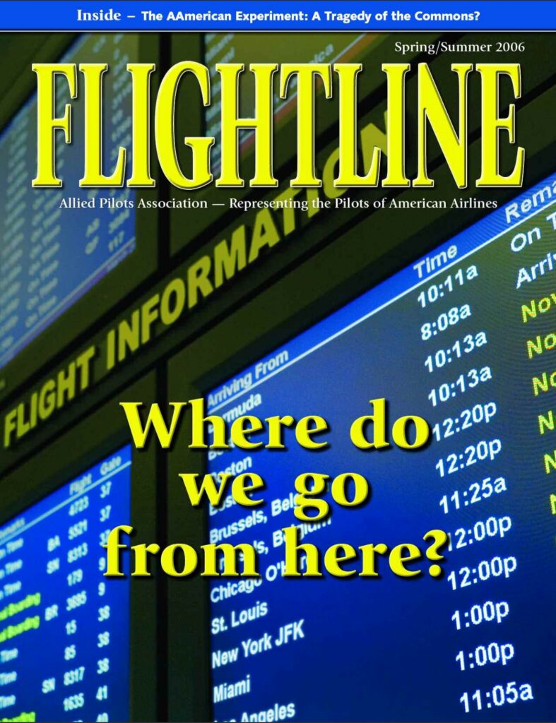 Cover of Flightline magazine, Allied Pilots Association, Spring/Summer 2006